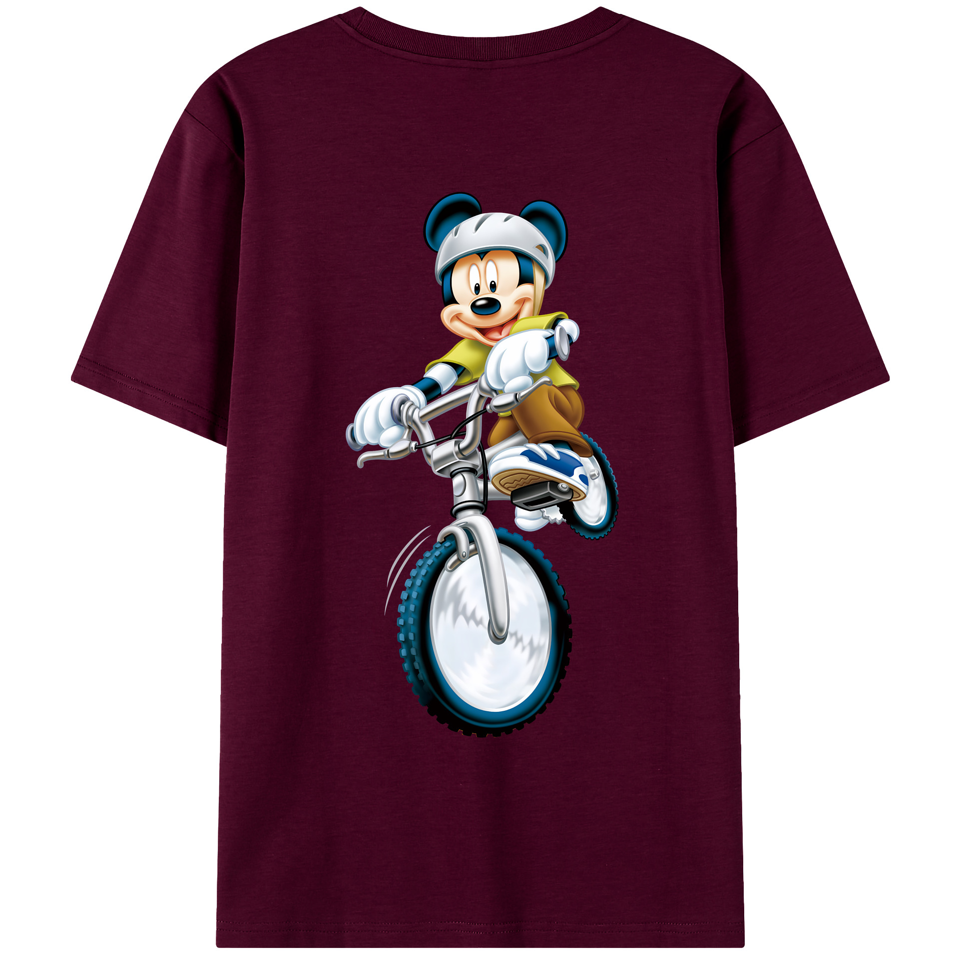 ミッキーマウス Mickey Mouse レディース半袖Tシャツ(バックプリント)
